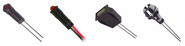 Various styles of Lumex LED panel indicators